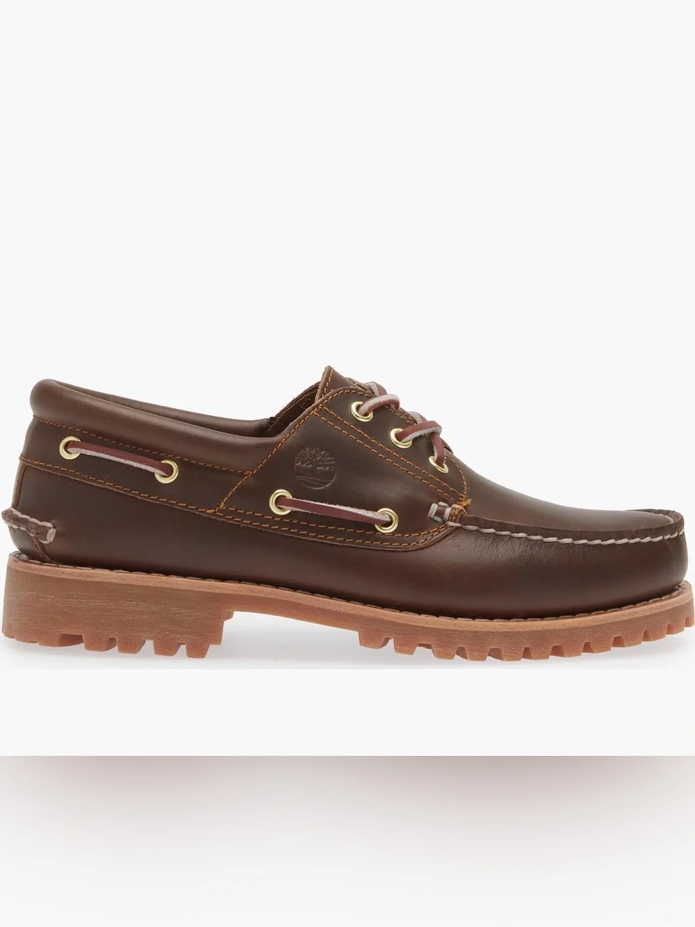 Timberland Authentic Boat Shoe 3 Eye Lug NEW Brown TB030003 214 Men’s